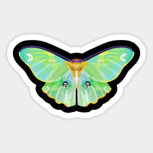 The Luna moth Sticker